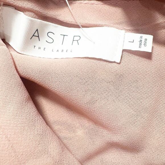 ASTR Gaia Side-Slit Midi Dress Cowl Neck Sleeveless Floral Dark Blush Size L NWT - Picture 10 of 10